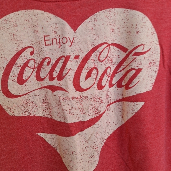VTG 2011 Coca Cola Shirt SzXS Cropped Long Sleeves Banded Cuff/Hem/Collar Red - Picture 3 of 12